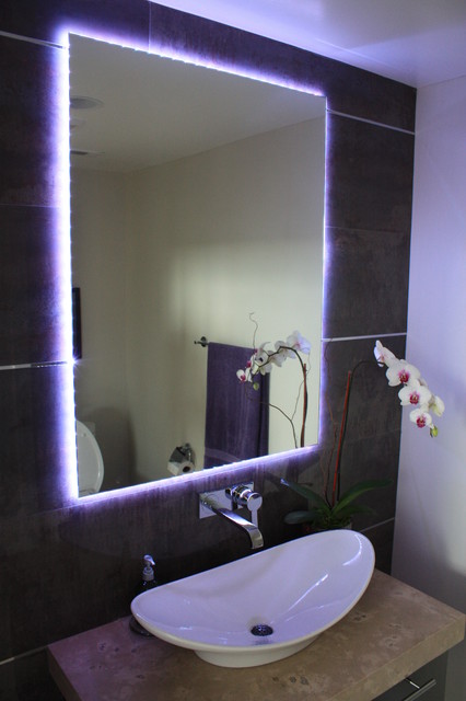 подсветка зеркала в ванной светодиодной лентой