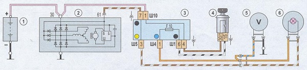 Схема электросоединений генератора