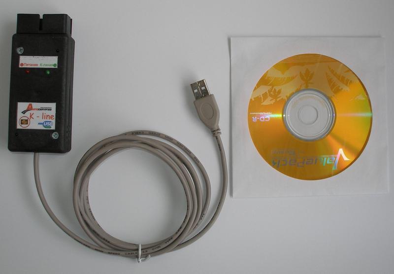 Адаптер для проверки с кабелем и диском с драйверами