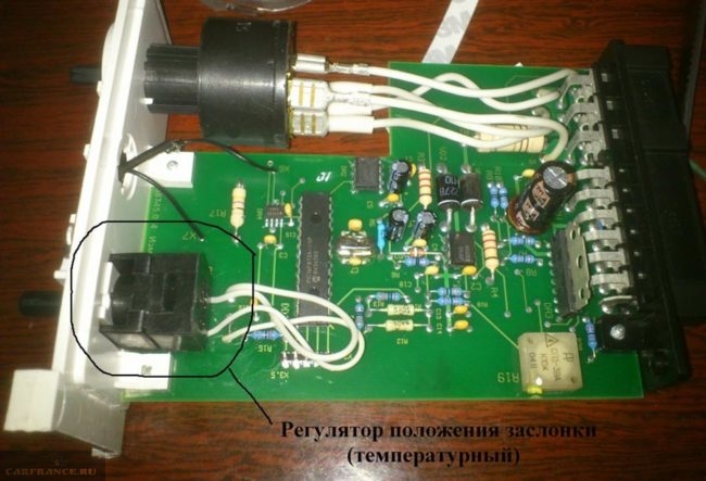 Контроллер печки на ВАЗ-2112 в разобранном виде