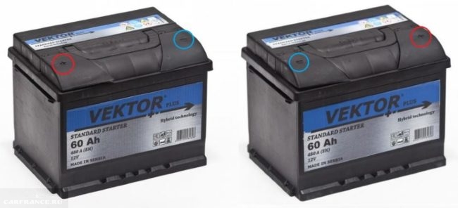 Аккумуляторная батарея VEKTOR PLUS 6CT-60R прямой полярности для ВАЗ-2110 и аккумулятор обратной полярности