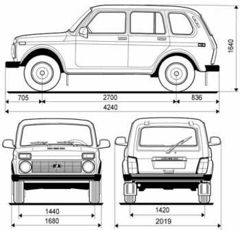 компоновка ВАЗ-2129 Нива