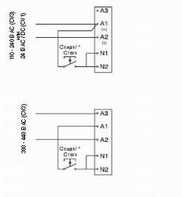 Схема подключения устройства плавного пуска электродвигателя