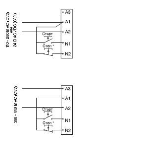 Схема подключения устройства плавного пуска электродвигателя